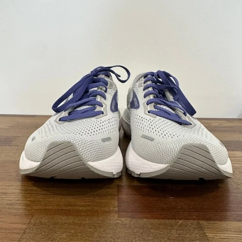 Brooks Womens Sneakers Size 9 Adrenaline GTS 22 Running Shoes Gray Blue Active